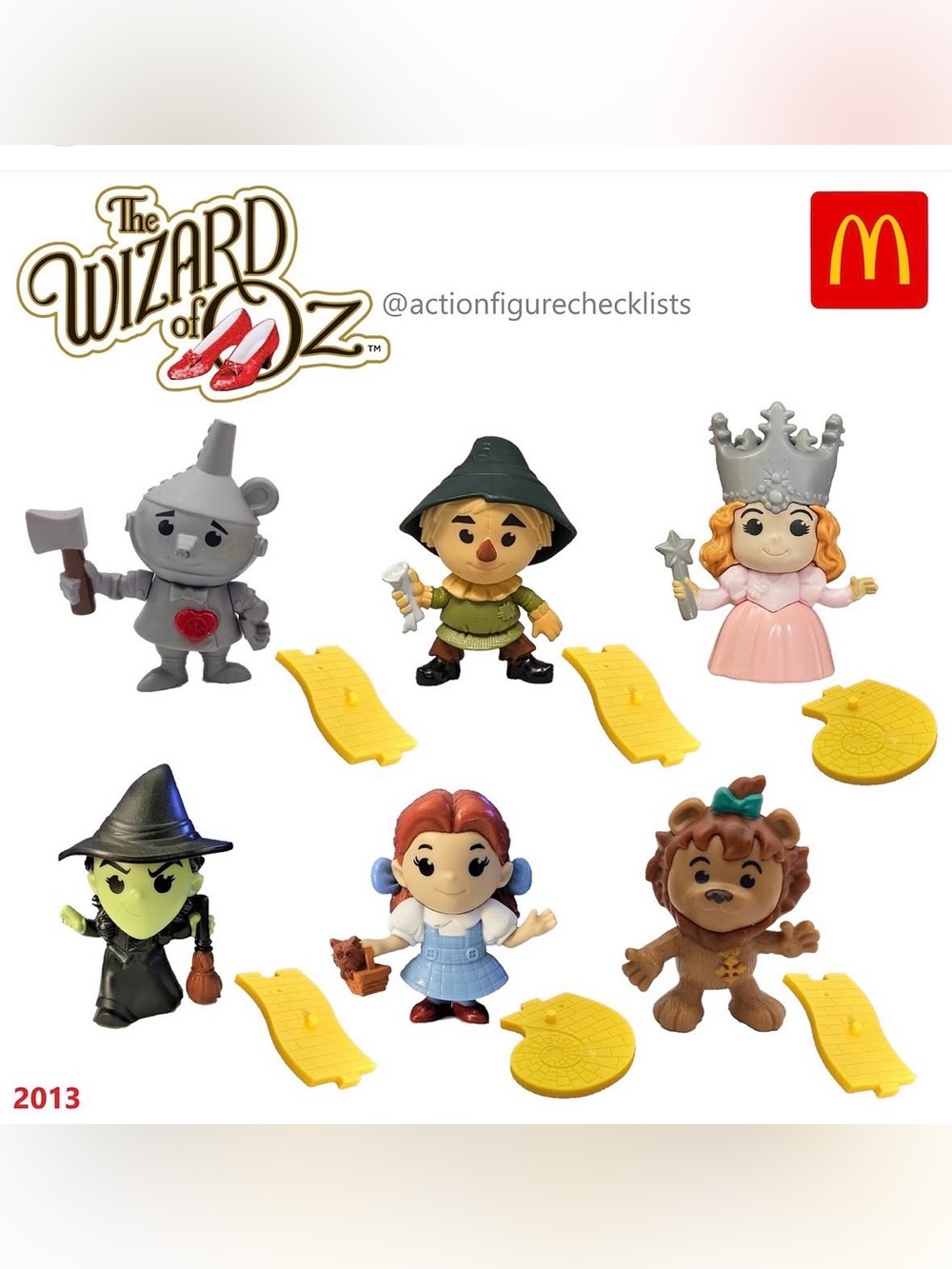 Wizard of Oz 75th Anniversary McDonald's Happy Meal Toys Complete Set